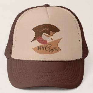 I Love My Coffee Retro Java Trucker Hat