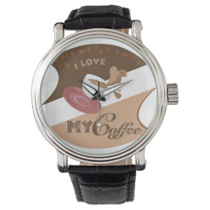 I Love My Coffee Retro Java Watch
