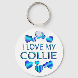 I Love My Collie Key Ring
