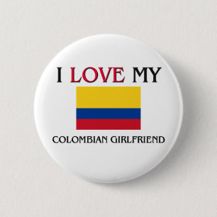 I Love My Colombian Girlfriend 6 Cm Round Badge