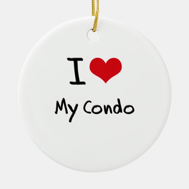 I love My Condo Ceramic Tree Decoration (Front)