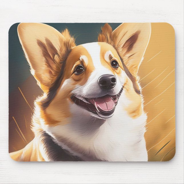 I Love My Corgi | Cute Dog Owner's Mouse Pad (Front)