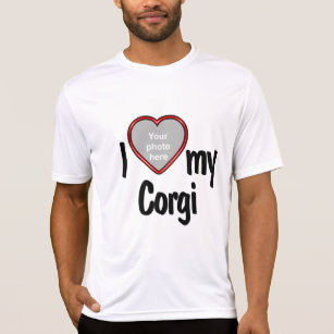 I Love My Corgi - Cute Red Heart Dog Photo T-Shirt
