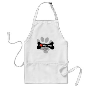I Love My Corgi - Dog Bone Standard Apron