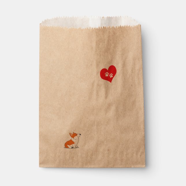 I love my corgi favour bags (Front)