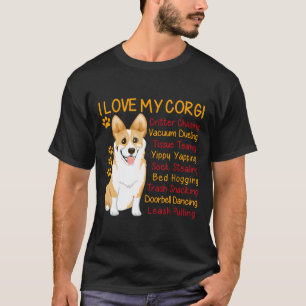 I Love My Corgi Funny Corgis Dog Mum Dad Pet T-Shirt