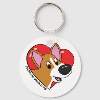 I Love my Corgi Keychain (Cartoon)