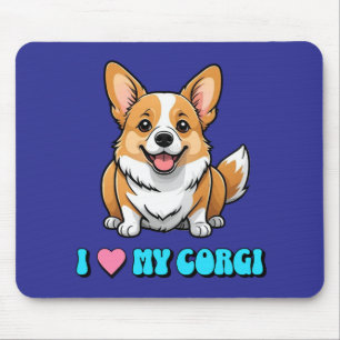 I Love My Corgi Mouse Pad