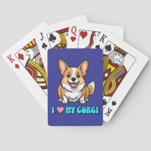 I Love My Corgi Playing Cards