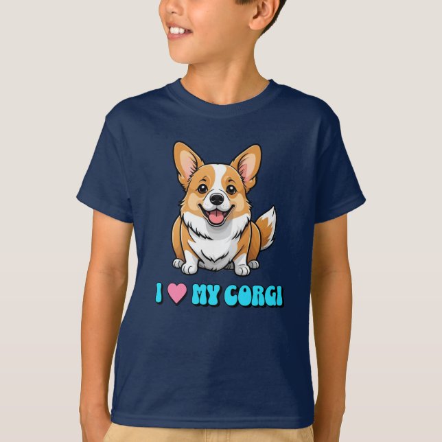 I Love My Corgi T-Shirt (Front)