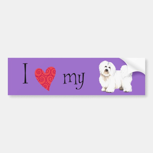 I Love my Coton de Tulear Bumper Sticker (Front)