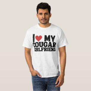 I Love My Cougar Girlfriend I Heart My Cougar Girl T-Shirt