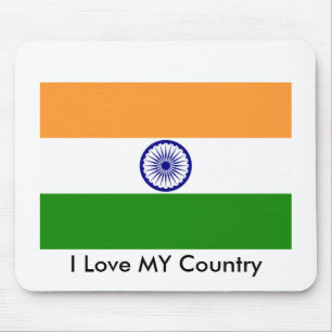 I Love MY Country India Mouse Pad