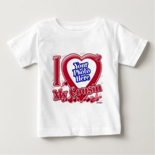 I Love My Cousin red heart - photo Baby T-Shirt