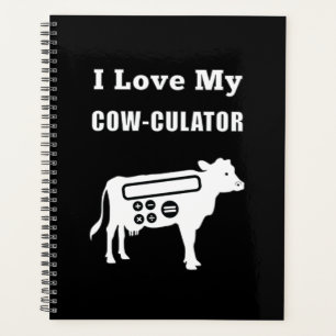 I Love My Cow-culator Funny Math Calculator Pun Planner
