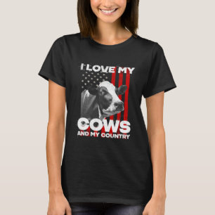 I love my cows dairy farmer farming     T-Shirt