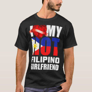 I Love My Crazy Filipino Girlfriend Crystal Heart T-Shirt