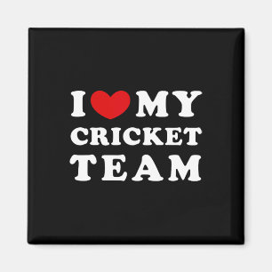 I Love My Cricket Team  Magnet