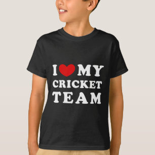 I Love My Cricket Team T-Shirt