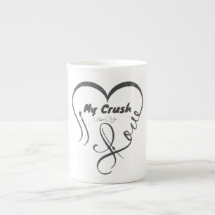 I Love My Crush • Eyes on You 😍 Bone China Mug