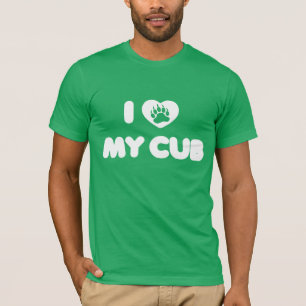 I love My Cub Heart Paw T-Shirt
