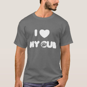 I love My Cub Heart Paw T-Shirt