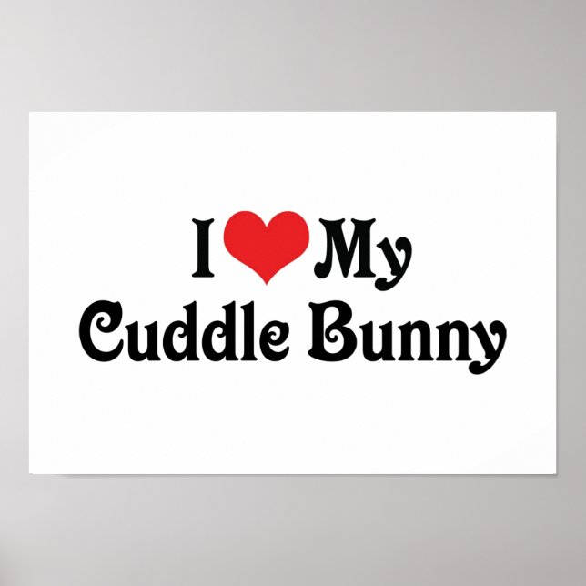 I Love My Cuddle Bunny Poster (Front)