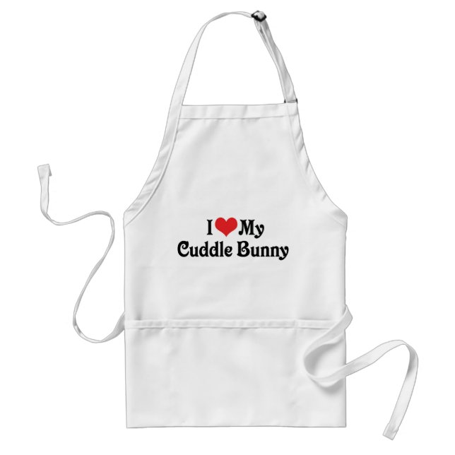 I Love My Cuddle Bunny Standard Apron (Front)
