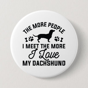I Love My Dachshund 7.5 Cm Round Badge