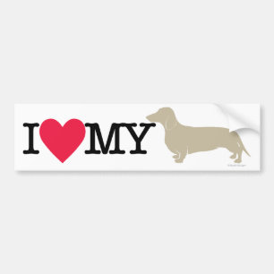 I Love My Dachshund ! Bumper Sticker