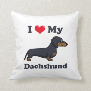 I Love My Dachshund Cushion