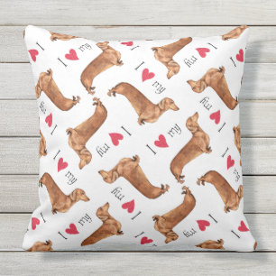 I Love my Dachshund Cushion