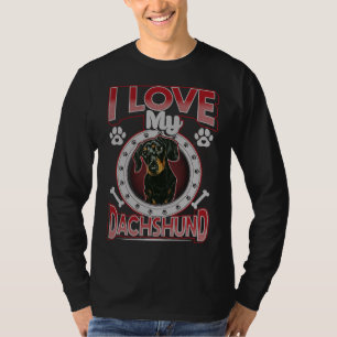 I Love My Dachshund Dog Breed Dog Lover T-Shirt