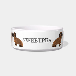 I LOVE MY DACHSHUND DOG DISH