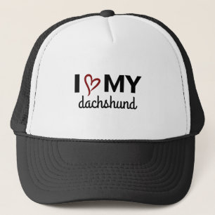I Love My Dachshund Hat (black)