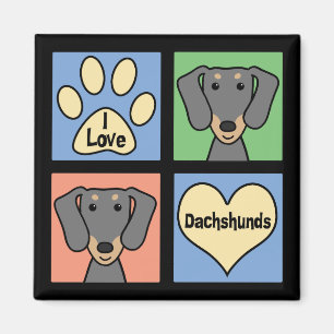 I Love My Dachshund Magnet