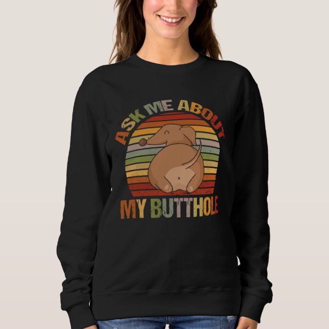I Love My Dachshund Mom Mama Holiday Night Wiener  Sweatshirt (Front)
