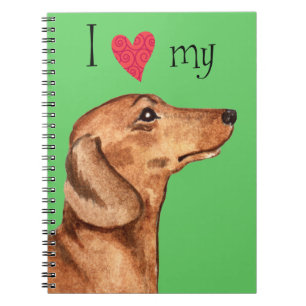 I Love my Dachshund Spiral Notebook