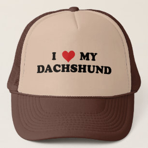 I Love My Dachshund Trucker Hat
