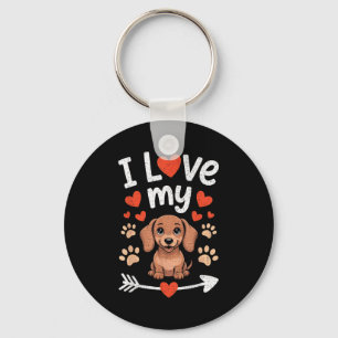 I Love My Dachshund - Wiener Dog Trainer Breeder P Key Ring