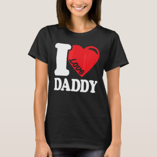 I Love my dad Cute Retro I Love my daddy red hear T-Shirt