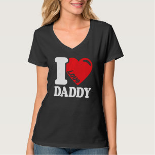 I Love my dad Cute Retro I Love my daddy red heart T-Shirt