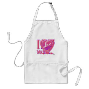 I Love My Dad pink/purple - heart Standard Apron