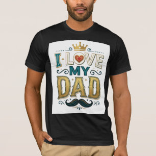 I Love My Dad Vintage Father’s Day T-Shirt   Cool 