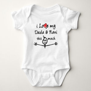 I love my Dada & Nani (Grandma & Grandpa)! Baby Bodysuit