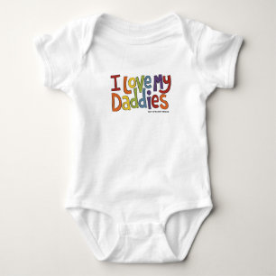I love my Daddies Rainbow Colours Baby Bodysuit