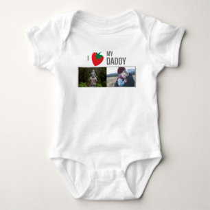 I LOVE MY DADDY BABY CLOTHES CUSTOM PHOTO BODYSUIT