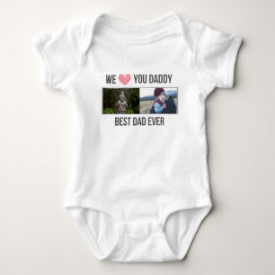 I LOVE MY DADDY BABY CLOTHES CUSTOM PHOTO BODYSUIT
