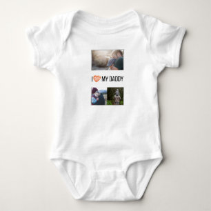 I LOVE MY DADDY BABY CLOTHES CUSTOM PHOTO BODYSUIT