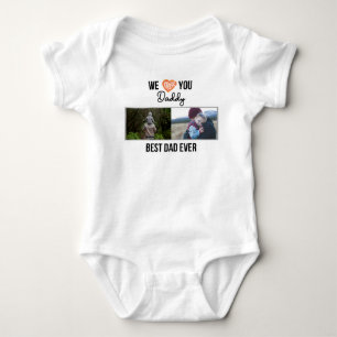 I LOVE MY DADDY BABY CLOTHES CUSTOM PHOTO BODYSUIT